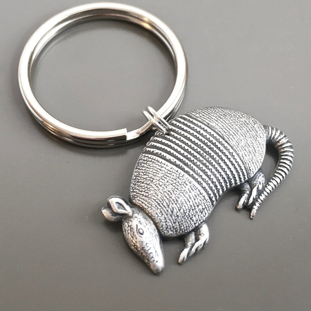 Armadillo Keychain Key Ring Key Chain Texas Keychain Etsy
