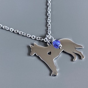 Silver German Shepherd Necklace  - Dog Jewelry, Malinois, K9,  Birthday Gift, Gift for Woman, Shepherd Jewelry, Pet Memorial, Stainless