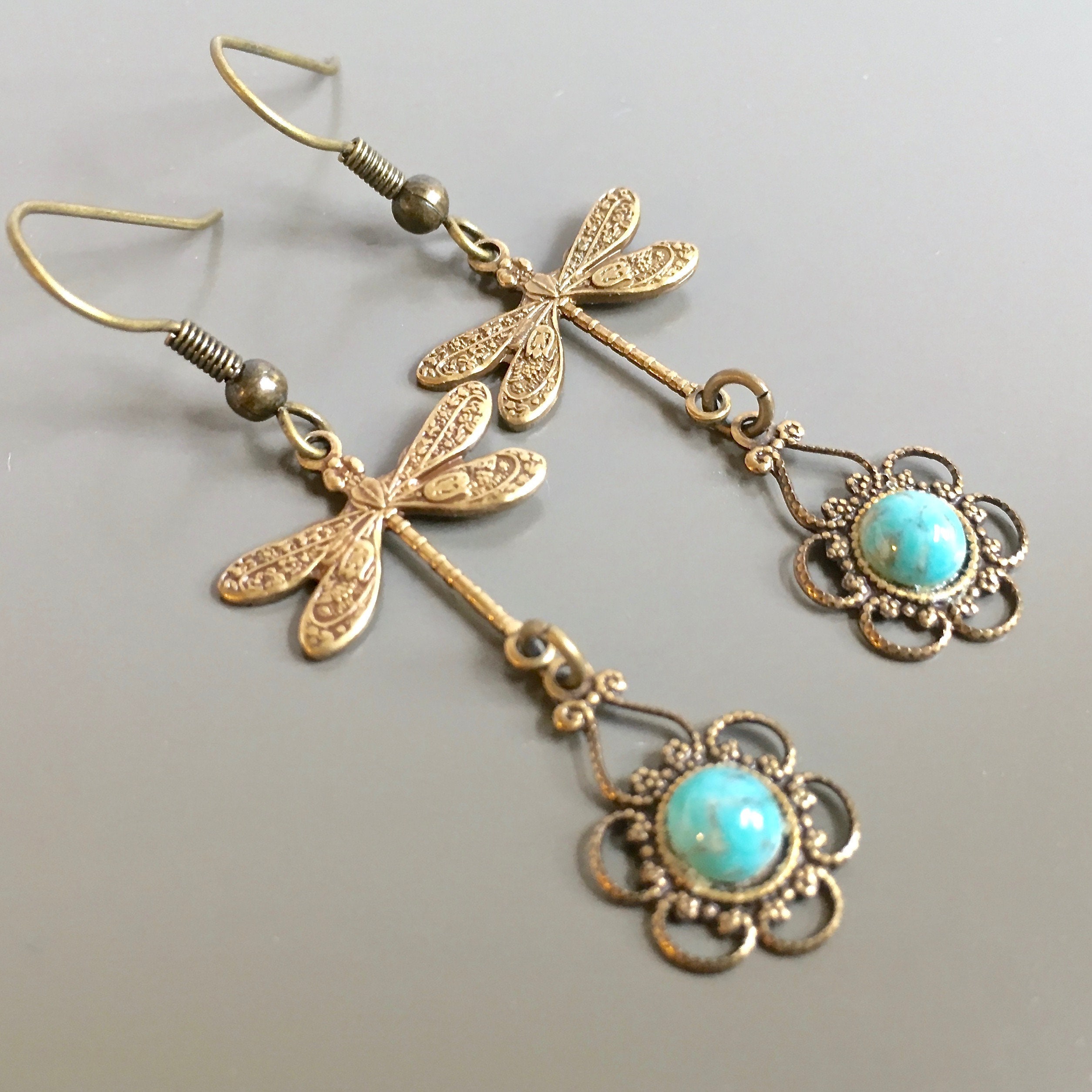 Orecchini A Libellula In Argento 925 Con Turchese | Gioielli Donna VENACOLY | Regalo Significativo