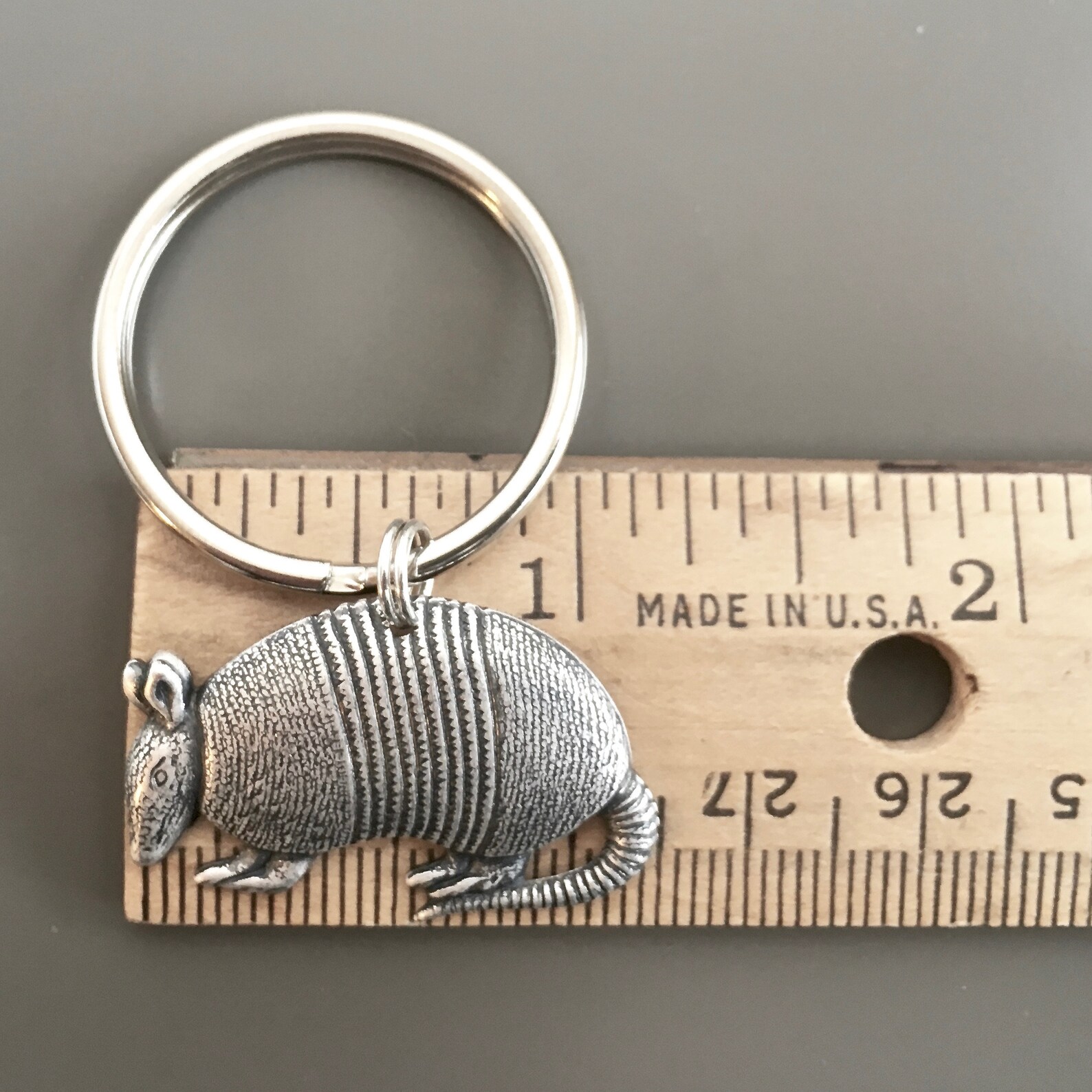 Armadillo Keychain Key Ring Key Chain Texas Keychain Etsy
