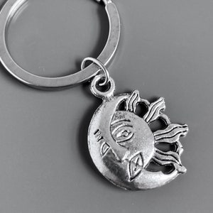 Sun and Moon Keychain - Key Ring, Key Chain, Celestial Keychain