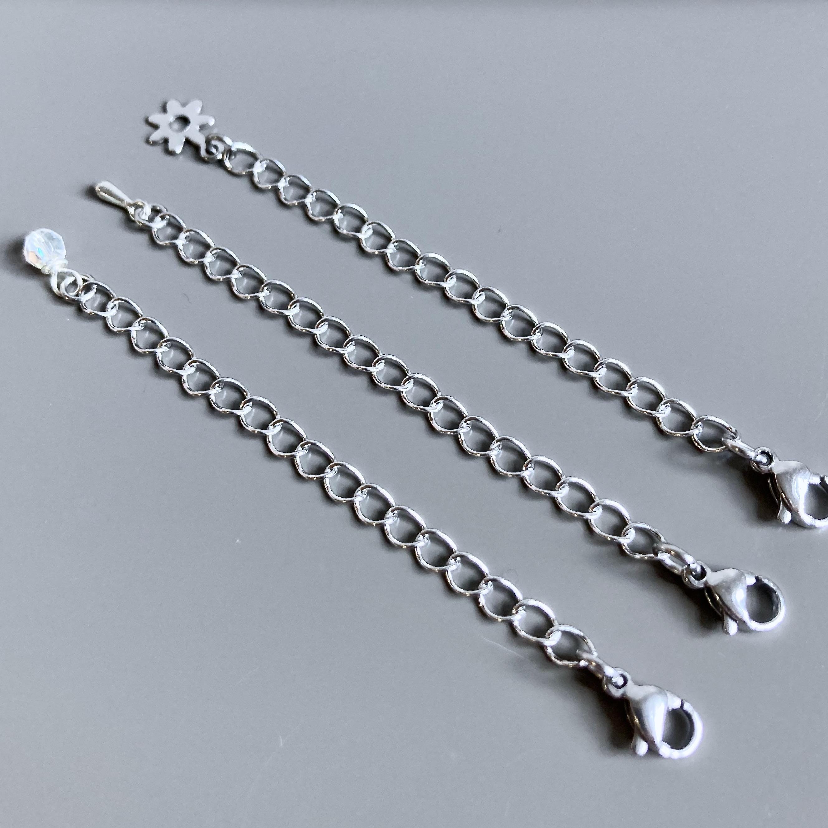Extender Chain - Stainless Steel, Three Inch Extension Chain, Silver ...