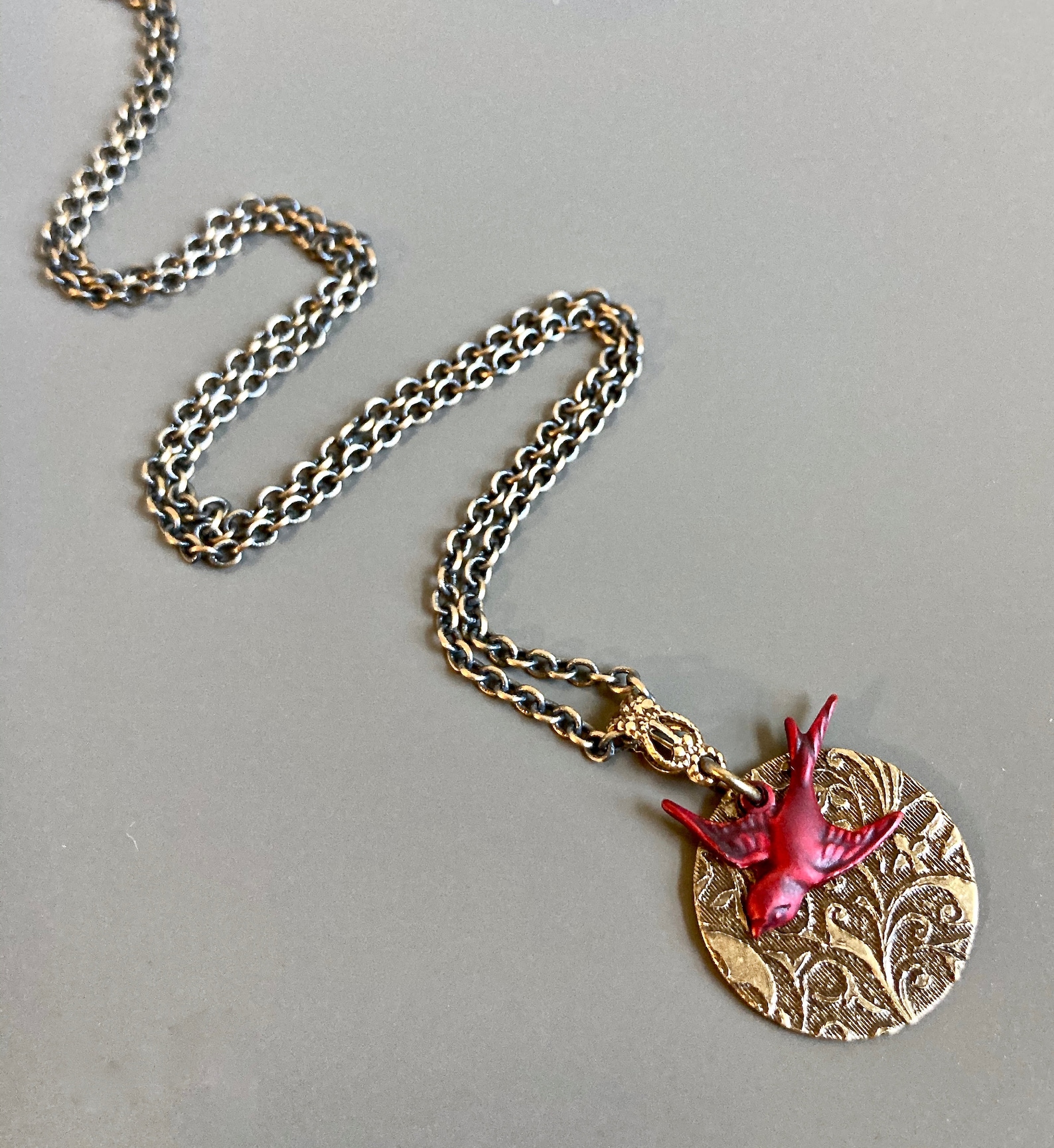 Red Bird Necklace Cardinal Bird Jewelry Bird Gift Gift Etsy