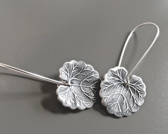 Pendientes Hoja Pequeña - Pendientes Plata, Joyería Hoja, Pendientes Largos, Joyería Botánica, Regalo para Mujer, Regalo Naturaleza, Pendientes Ligeros