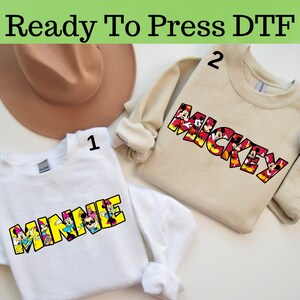 Camiseta Disney Mickey y Minnie, camiseta Disney Minnie Mouse, camiseta Mickey Mouse DTF, camiseta Disney, camiseta Mickey y Minnie, camiseta Disney Couple