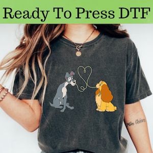 Lady And The Tramp DTF, Vintage Lady And Tramp DTF,  Disney Dogs DTF Transfer, Lady And The Tramp Shirt, Disney Dogs Shirt