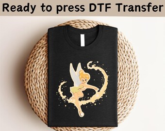 Disney Princess Tinkerbell DTF Transfer, Ready To Press
