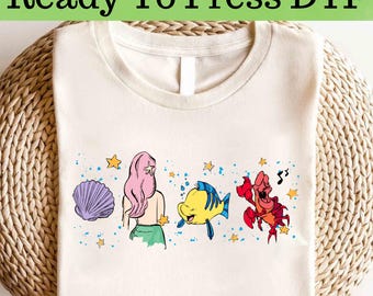 Princess Ariel DTF, The Little Mermaid DTF Transfer, Disney Princess Character DTF, Disney Princess Ariel Shirt, Princess Character Shirt