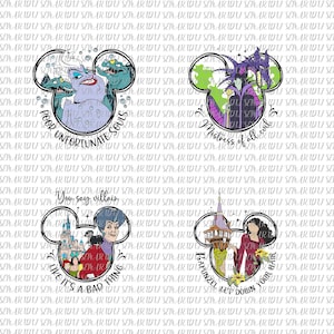 Disney Villains DTF, Dopasowanie Bad Girls DTF Transfer, Bad Witches Villains DTF, Hades Ursula Maleficent Dtf, Koszulka Villains zdjęcie 1