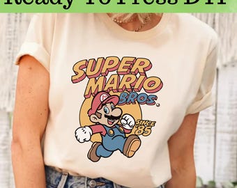 Super Mario DTF, Super Mario Character DTF, Super Mario Character DTF Transfer, Disney Shirt, Super Mario Shirt,Super Mario Bros Shirt