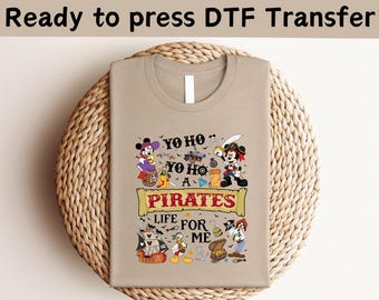Disney Mickey and Friends Cruise DTF, Disney Mickey Characters Pirate DTF