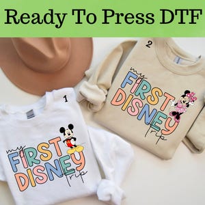 Mickey y Minnie: Mi primer viaje a Disney (DTF), Disney Minnie Mouse (DTF), Mickey Mouse (DTF), camiseta Disney, Mickey y Minnie (DTF)