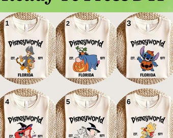 Disneyfigurer Halloween DTF, Disneyfilmer Halloween DTF, Disney Halloween DTF Transfer, Musse Pigg och vänner DTF