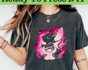 Disney Stitch And Angel DTF, Disney Stitch DTF Transfer, Disney Angel DTF, Disney Stitch And Angel Shirt, Stitch Angel Couple Dtf