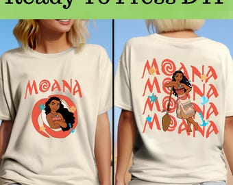 Disney Princess Moana DTF, Princess Moana DTF, Disney Princess Characters DTF Transfer, Disney Shirt, Princess Moana Shirt, Moana Shirt