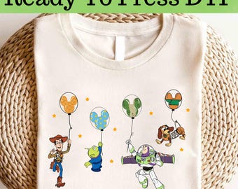 Disney Toy Story Balloon DTF, Disney Toy Story Characters DTF Transfer, Disney Toy Story DTF, Disney Toy Story Balloon Shirt