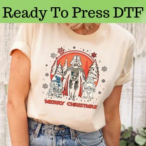 Star Wars Christmas DTF, Star Wars Characters Christmas DTF Transfer, Star Wars DTF, Disney Darth Vader Christmas Dtf, Disney Christmas Dtf