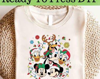 Disney Mickey and Friends Christmas DTF, Mickey Christmas DTF, Disney  Christmas DTF Transfer, Mickey and Friends Christmas Shirt