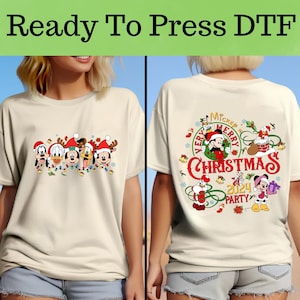 Disney Mickey and Friends Merry Christmas DTF, Mickey Christmas DTF, Disney  Christmas DTF Transfer, Mickey and Friends Christmas Shirt