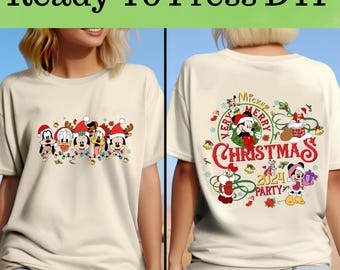 Disney Mickey and Friends Merry Christmas DTF, Mickey Christmas DTF, Disney  Christmas DTF Transfer, Mickey and Friends Christmas Shirt