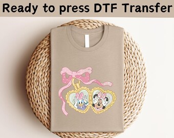 Minnie and Daisy Castle DTF Transfer, Mickey Characters Dtf