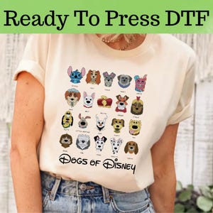 Disney Dogs DTF, Disney Dog Lover DTF Transfer, Disney Dogs Character DTF, Disney Dogs Shirt, Dog Lover Shirt,Disneyland Family Vacation Tee