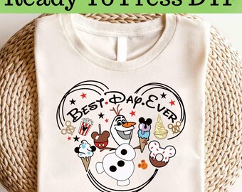 Il giorno migliore di sempre di Frozen Olaf DTF, Trasferimento Disney Frozen Olaf DTF, Disney Frozen Elsa e Anna DTF, Personaggi Disney Frozen DTF