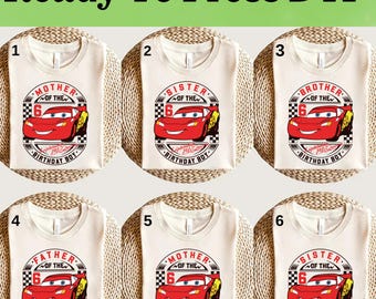 Disney Cars Birthday Boy DTF, Disney Cars DTF Transfer, McQueen and Friends DTF, Lightning McQueen Family Shirt, Disney Cars Shirt, Cars Dtf