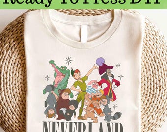 Disney Peter Pan Neverland DTF, Disneyland Peter Pan Tingeling DTF, Tingeling DTF Transfer, Retro Peter Pan Disney DTF
