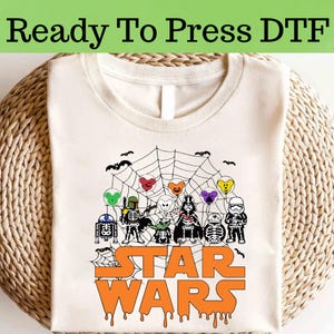 Star Wars Halloween DTF, Star Wars Characters Halloween DTF Transfer, Star Wars DTF, Disney Star Wars Dtf, Star Wars Characters Dtf