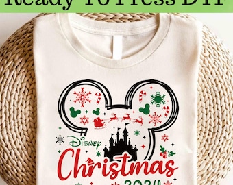 Disney Mickey Christmas Castle DTF, Mickey Christmas DTF, Disney Christmas DTF Transfer, Mickey and Friends Christmas Shirt