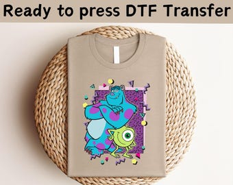 Disney Monsters Inc DTF Transfer, Movie Shirt Design