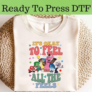 Disney Inside Out Characters DTF, Inside Out DTF Transfer, Inside Out Characters DTF, Inside Out Friends Shirt, Inside Out Group Shirts