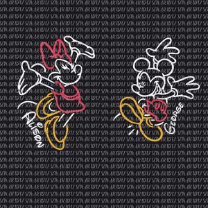 DTF personalizado de Mickey y Minnie de Disney, DTF de Minnie Mouse de Disney, transferencia DTF de Mickey Mouse, camiseta de Disney, DTF de Mickey y Minnie