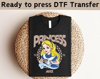 Alice In Wonderland DTF Transfer, Disney Shirt Design