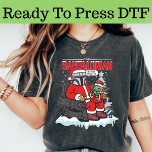 Star Wars Santalorian DTF, Star Wars Characters Christmas DTF Transfer, Star Wars DTF, Disney Darth Vader Christmas Dtf,Disney Christmas Dtf