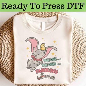 Disney Dumbo DTF, Disney Baby Elephant DTF Transfer, Dumbo Elephant DTF, Disney Dumbo Shirt, Disney Baby Elephant Shirt