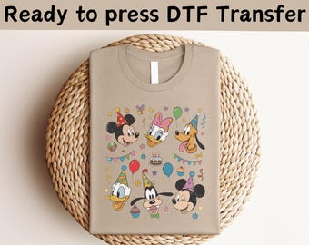 Disney Mickey and Friends Birthday DTF Transfer