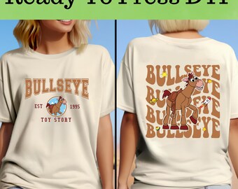 Disney Toy Story Bullseye DTF, Toy Story-karaktärer DTF-överföring, Disney Toy Story-tröja, Toy Story-tröja, Toy Story-karaktärer-tröja
