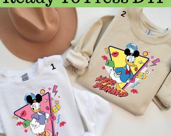 Disney Donald Duck and Daisy Duck DTF, Disney Donald Duck DTF, Mickey Characters DTF Transfer, Disney Donald Mood Shirt, Donald Duck Shirt