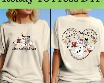 Il giorno migliore di sempre di Frozen Olaf DTF, Trasferimento Disney Frozen Olaf DTF, Disney Frozen Elsa e Anna DTF, Personaggi Disney Frozen DTF