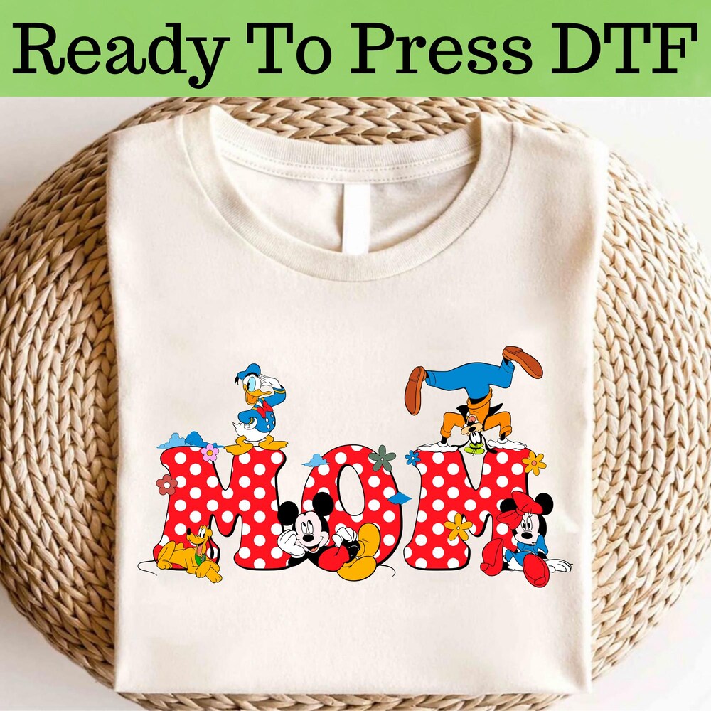 Snorider Design Mickey And Friends Mom Dtf, Mother'S Day Dtf Transfer, Mother Life Dtf, Happy Mother'S Day Shirt, Disney Mama Era, Mother Day Shirt