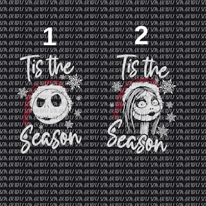 Jack Skellington and Sally Christmas DTF, Disney Nightmare DTF Transfer, Jack and Sally DTF, Jack Skellington Dtf, Disney Christmas Dtf
