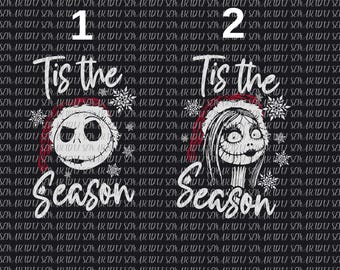 Jack Skellington and Sally Christmas DTF, Disney Nightmare DTF Transfer, Jack and Sally DTF, Jack Skellington Dtf, Disney Christmas Dtf