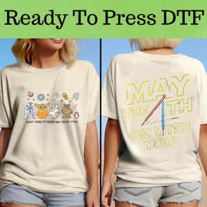 Disney Star Wars May The Forth Be With You DTF, Star Wars Characters DTF Transfer, Star Wars DTF, Disney Star Wars Dtf, Darth Wader Dtf