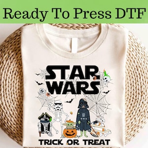 Star Wars Trick or Treat DTF, Star Wars Characters Halloween DTF Transfer, Star Wars DTF, Disney Star Wars Dtf,Star Wars Characters Dtf