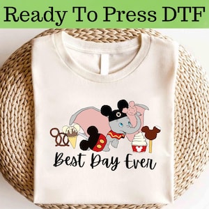 Disney Dumbo Best Day Ever DTF, Disney Baby Elephant DTF Transfer, Dumbo Elephant DTF, Disney Dumbo Shirt, Disney Baby Elephant Shirt