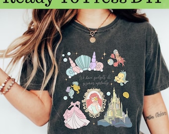 Princess Ariel DTF, The Little Mermaid DTF Transfer, Disney Princess DTF, Disney Princess Ariel Shirt, Princess Character Dtf