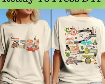 Disney Cars Characters DTF, Disney Cars DTF Transfer, Lightning McQueen and Friends DTF, Disney Lightning McQueen Shirt, Disney Cars Shirt
