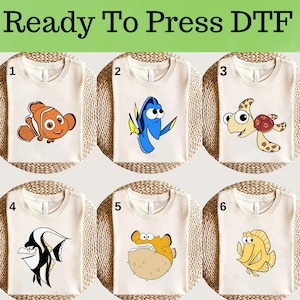 Finding Nemo DTF, Disney Pixar Finding Nemo Characters DTF,Disney Movie Family DTF Transfer,Disney Pixar Finding Nemo Tee,Finding Nemo Shirt